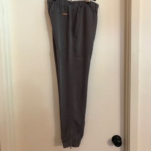 IMAN Gray Harem Pants W/Gold Zippers